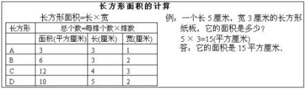 长方形面积的计算